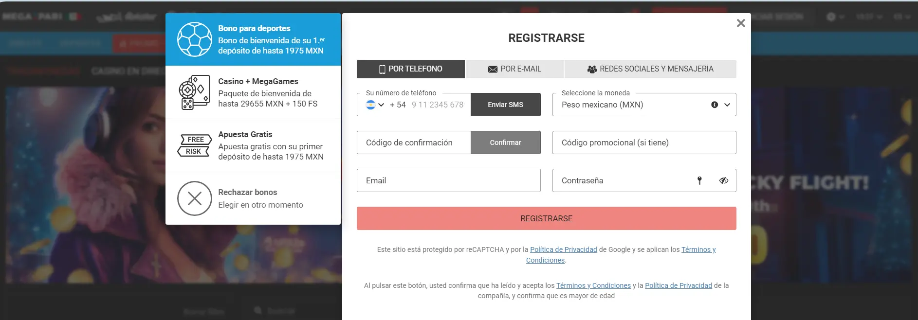 formulario registro